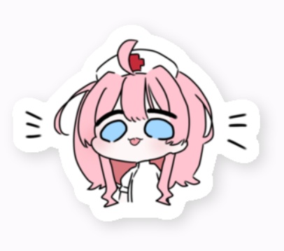 【天手にすも】旧ビジュ　ミニキャラステッカー50mm×50mm