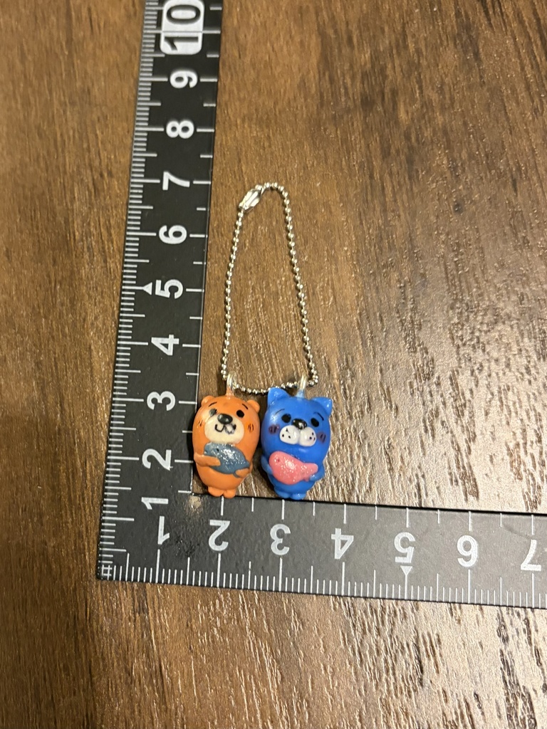 キーホルダー チャーム オリジナルキャラ クレイアート かわいい 粘土 くま アオネコ