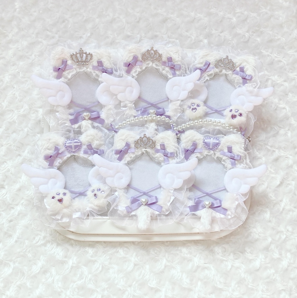 ねこみみ　トレカケース　紫　 B8 トレカサイズ