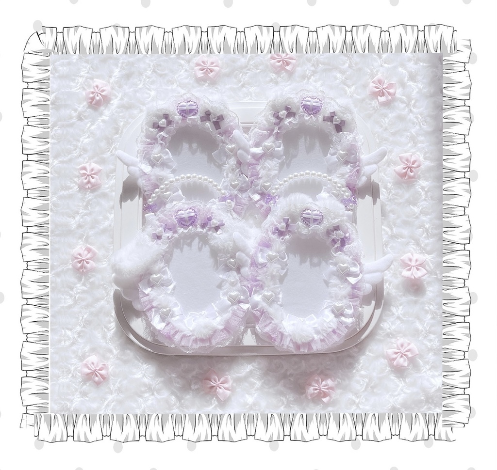 バッグチャーム付き トレカケース くま 垂れ耳 B7 ブロマイドサイズ