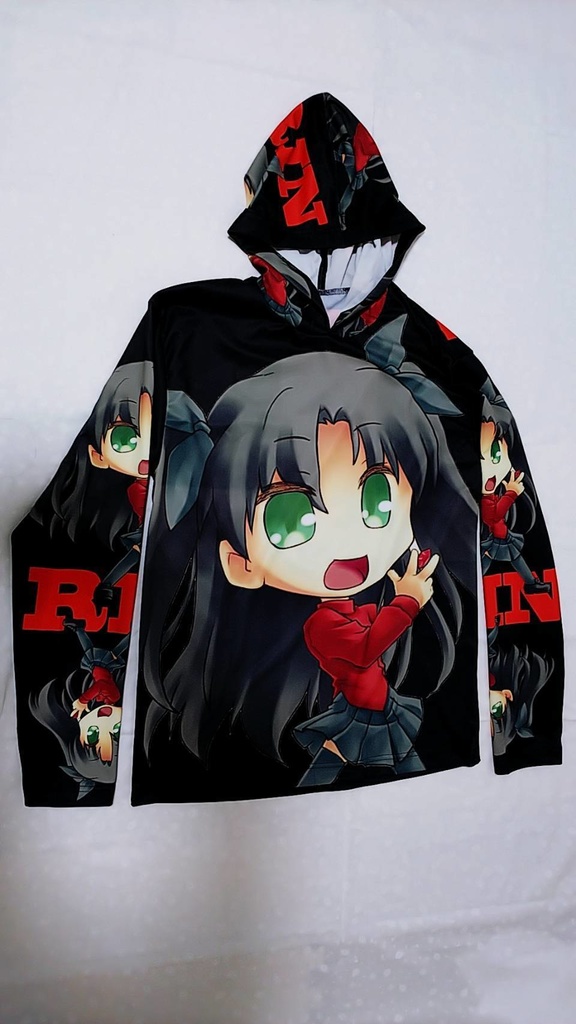 遠坂凛 長袖フード付フルカラーTシャツ