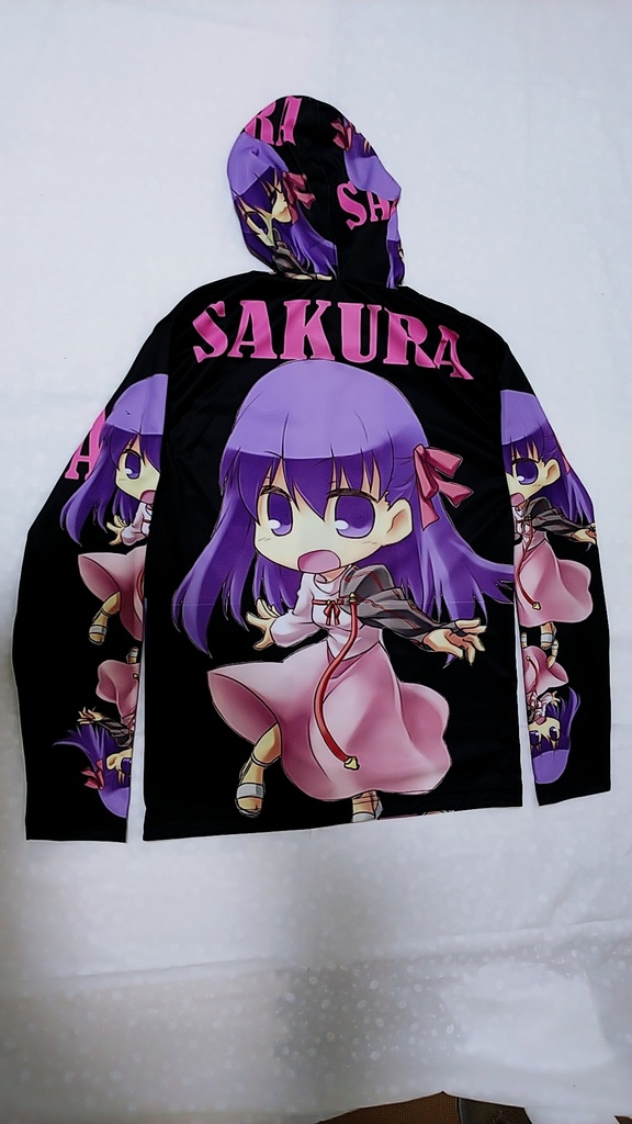 間桐桜 長袖フード付フルカラーTシャツ