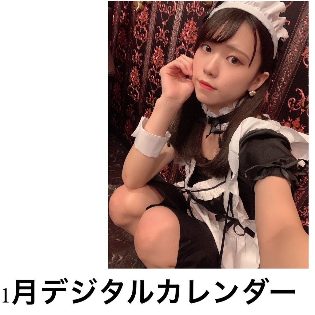 1月カレンダー メイド服