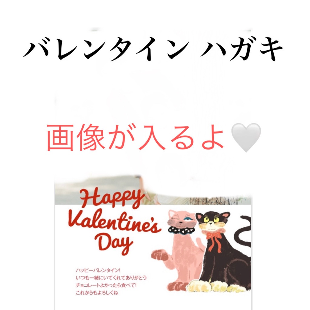バレンタインハガキ🤍
