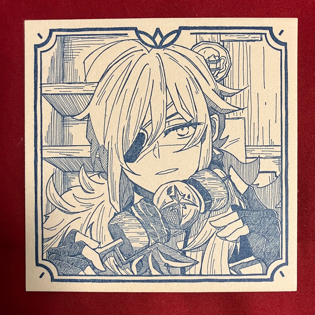 活版印刷イラストカード(ガイア)