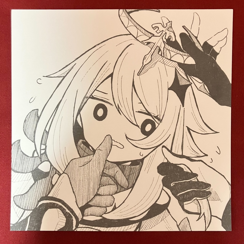 リソグラフ印刷イラストカード(パイモン)