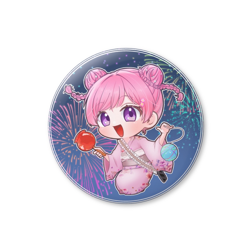 はなちゃんの夏祭り缶バッジ(44mm)