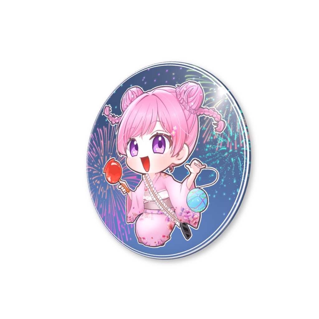 はなちゃんの夏祭り缶バッジ(44mm)