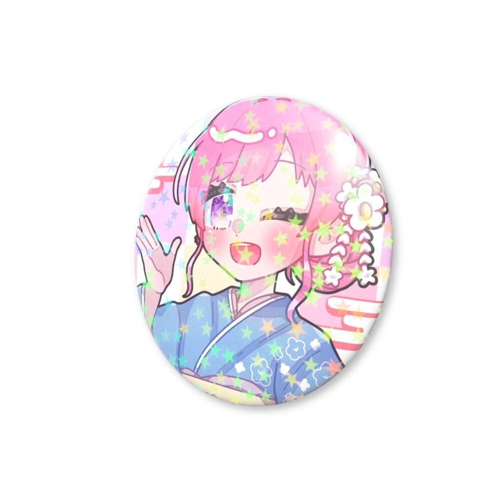 【常寝はな2026年お正月グッズ】キラキラ缶バッジ