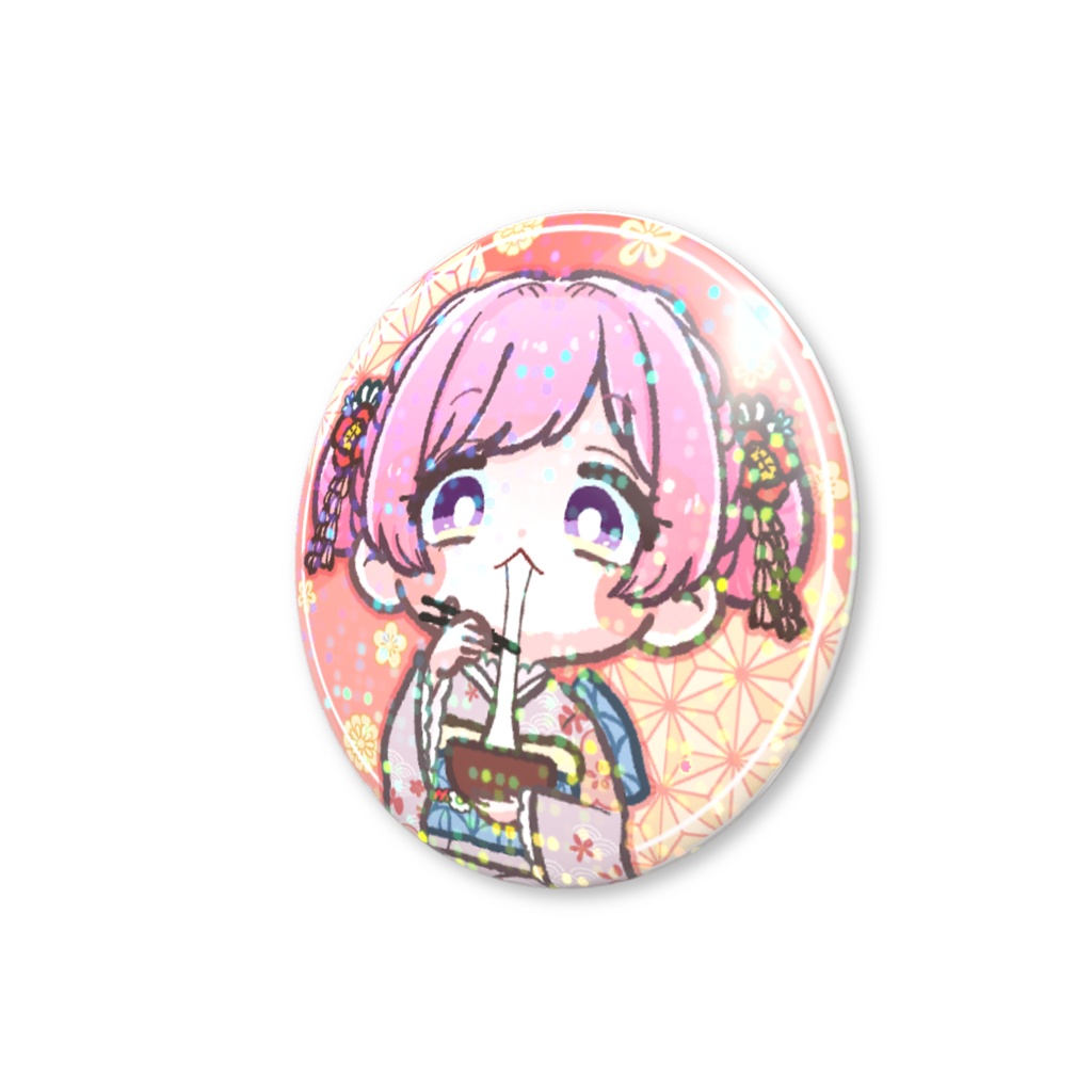 【常寝はな2026年お正月グッズ】キラキラ缶バッジ2