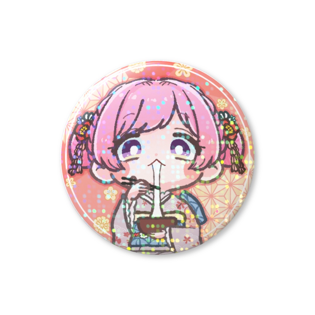 【常寝はな2026年お正月グッズ】キラキラ缶バッジ２