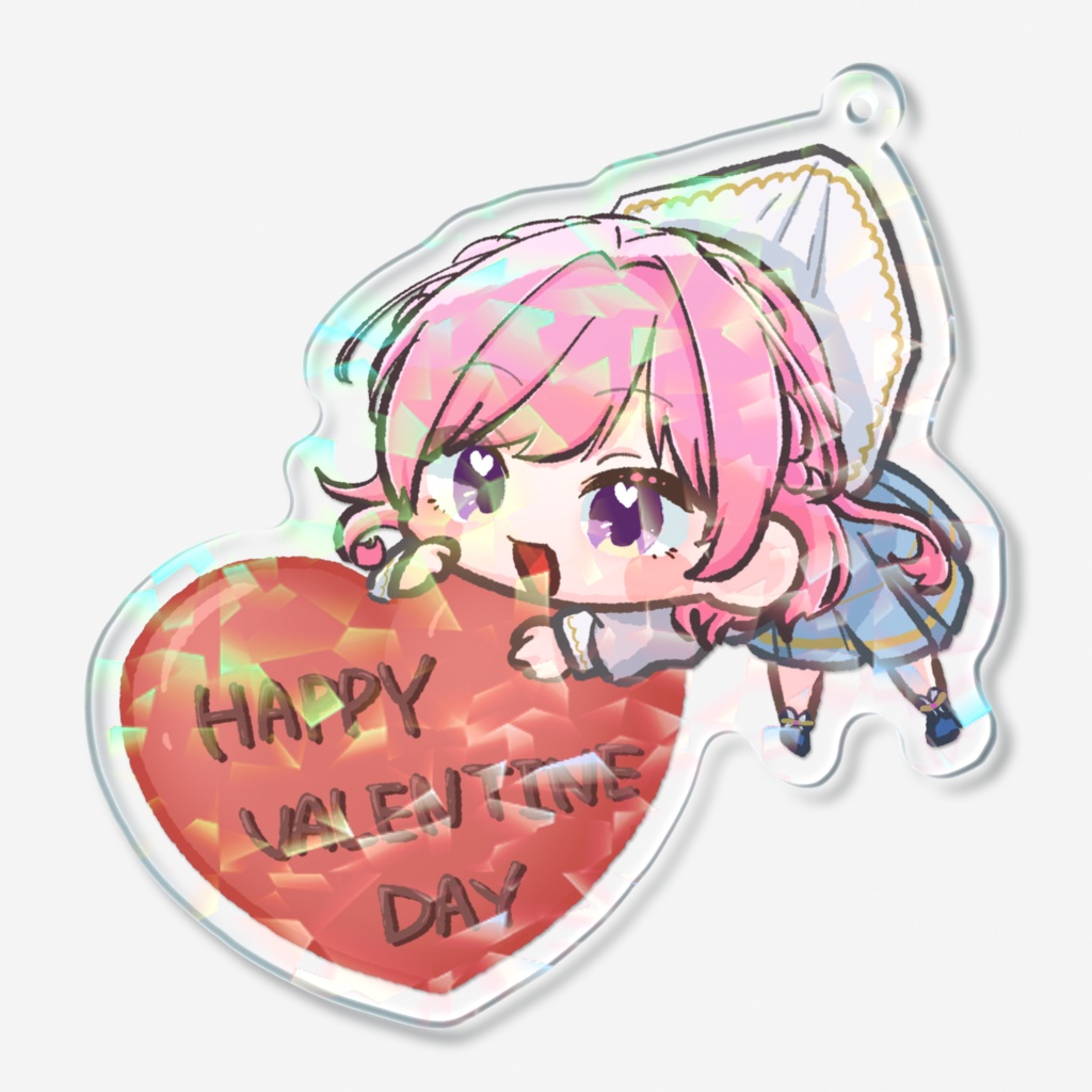 常寝はなバレンタインつままれキーホルダー