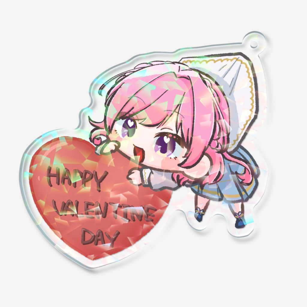 常寝はなバレンタインつままれキーホルダー