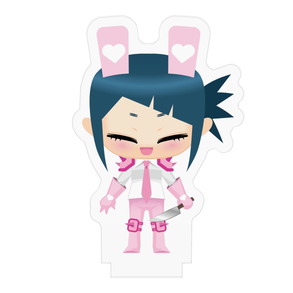 ヤケクソうさ子アクリル板【イヒヒヒ】