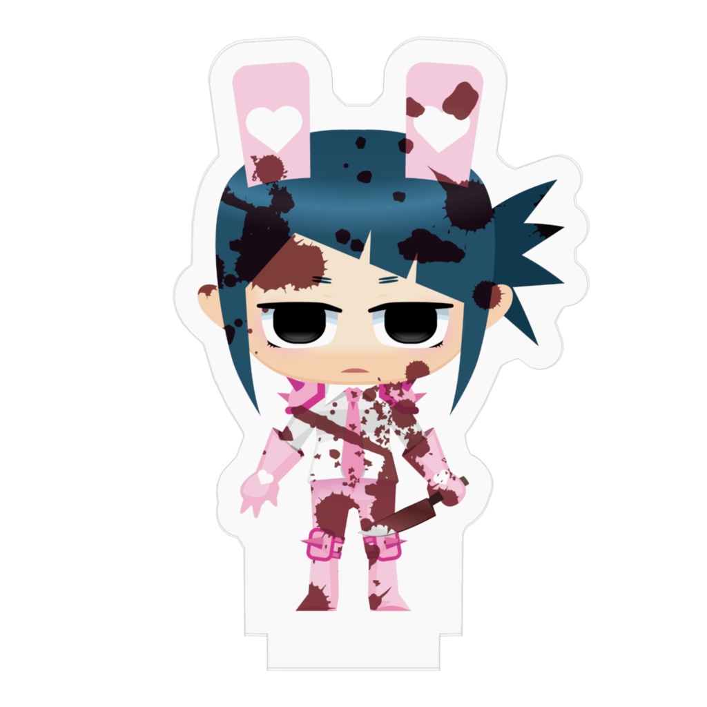 ヤケクソうさ子アクリル板【血まみれ・い〇すとや】