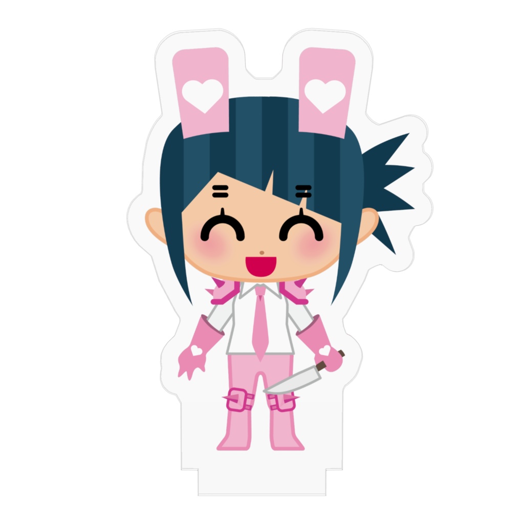 ヤケクソうさ子アクリル板【血まみれ・い〇すとや】