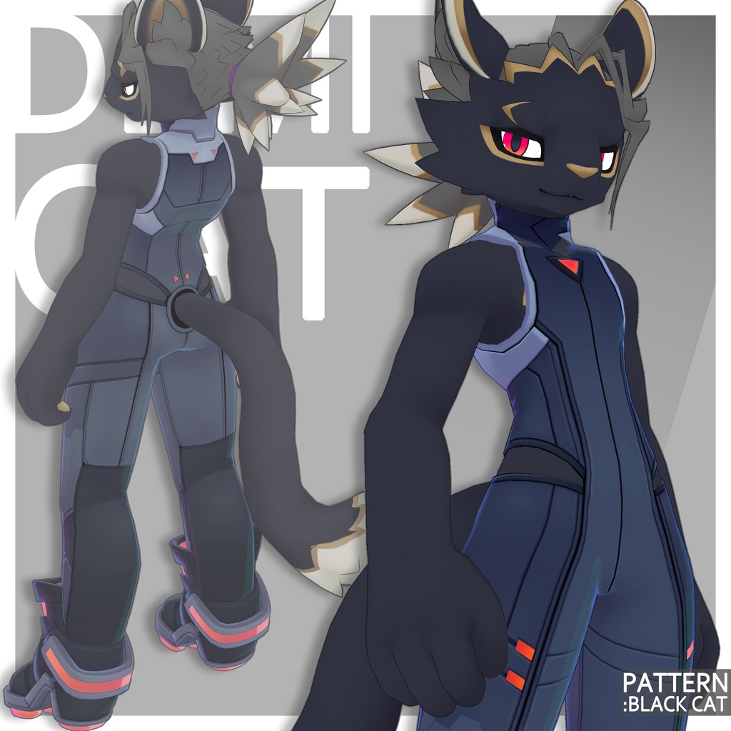 《Demicat》--オリジナル3Dモデル