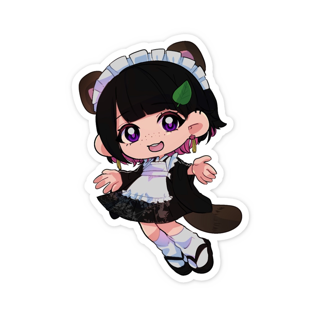 和服メイドスマホステッカー