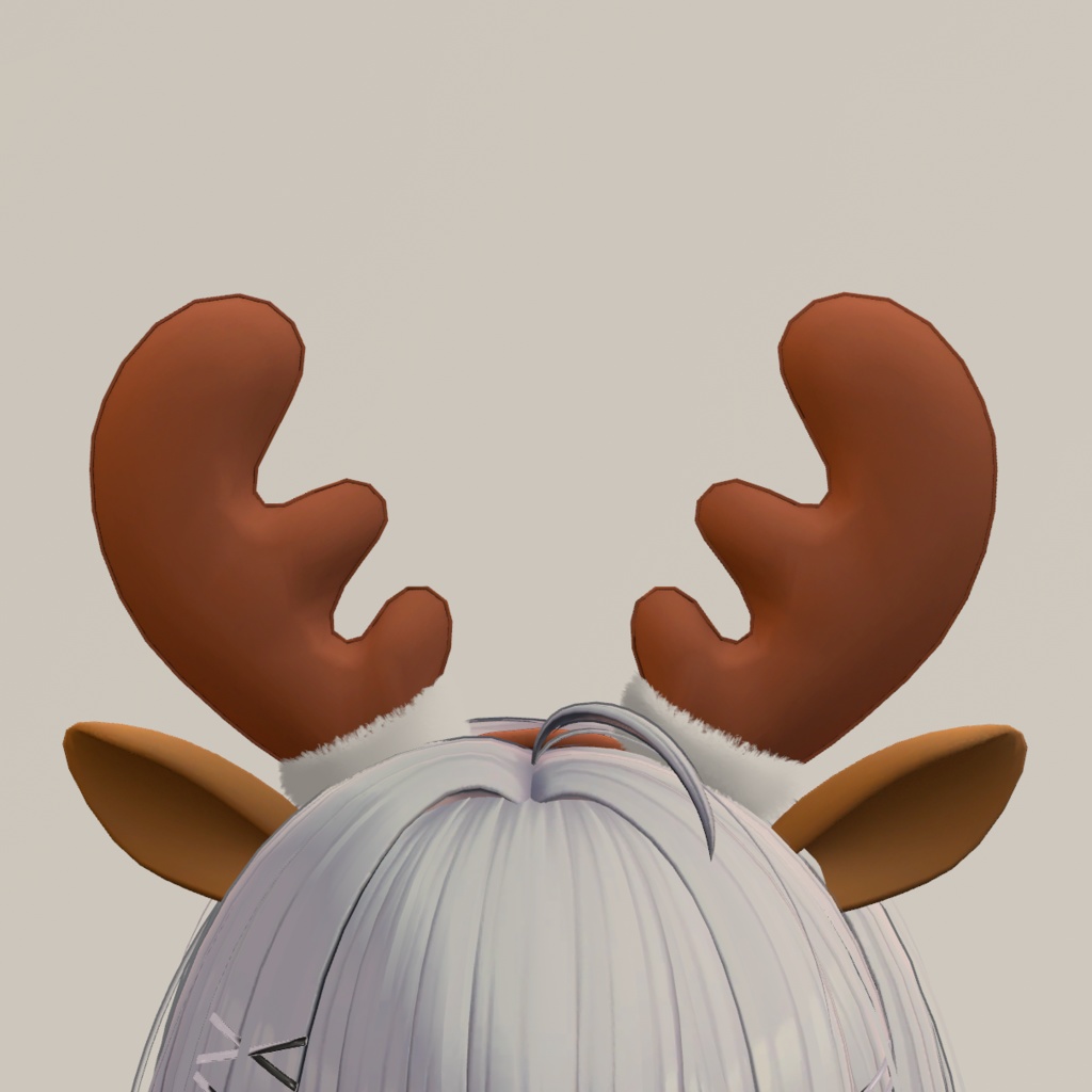 【3Dモデル】トナカイのカチューシャ【無料】