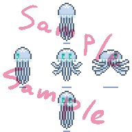 ピクスク用アバター クラゲ