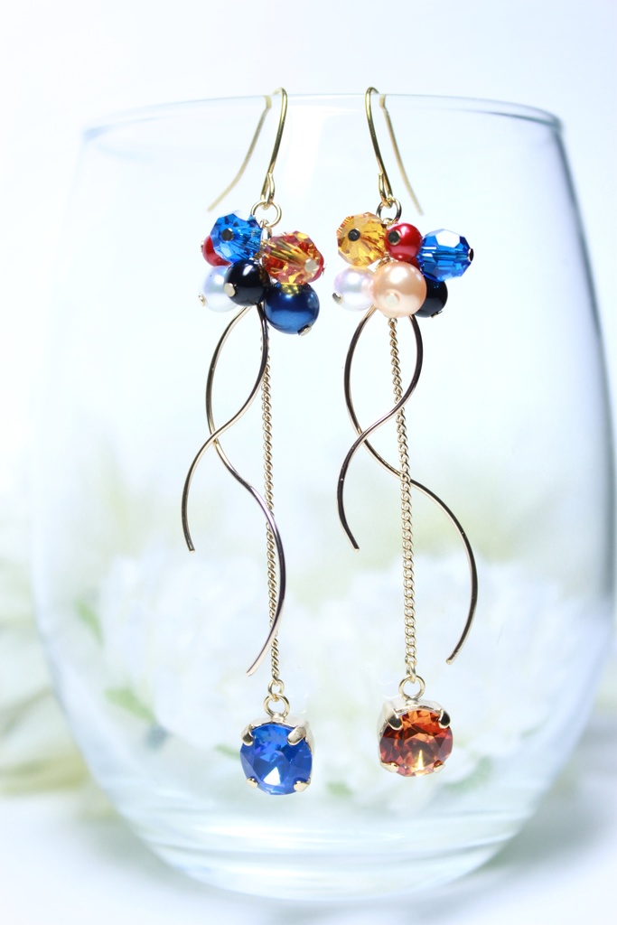 【テニプリ】学校イメージカラー+ツインタワー ピアス/イヤリング