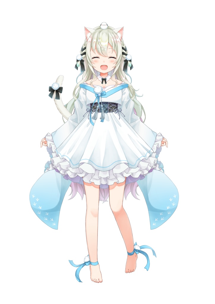 【雪ノ羽音】アクリルフィギュア/スタンド【猫耳 ver】