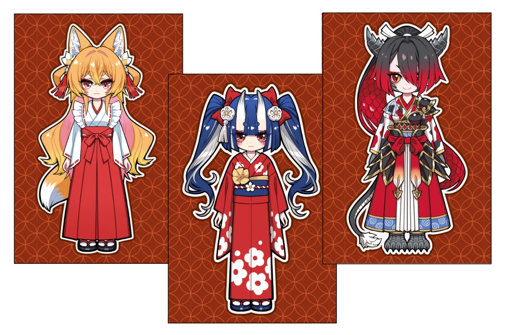 妖怪少女ポストカード（オリキャラ）