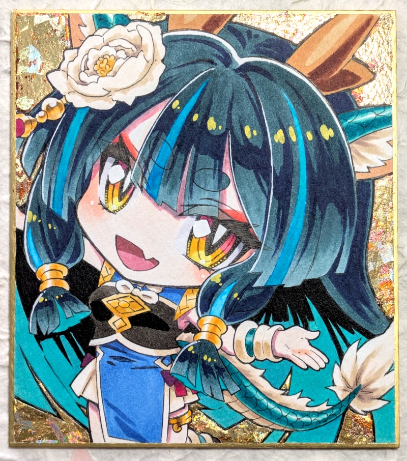 ミニ色紙「セイリュウちゃん」(オリジナル)