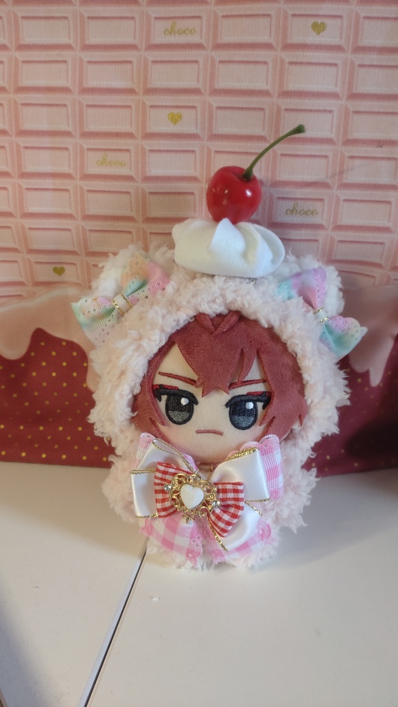 ちびぐるみ ぬい服 クリームソーダピーチ