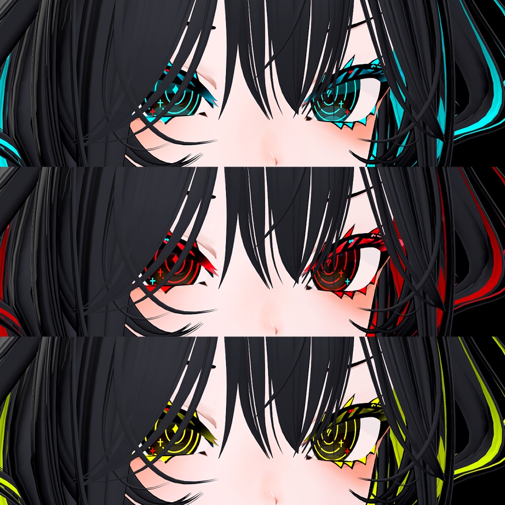 【まよ\ルルネ対応】VOLT CRUX|サイバーアイメイク