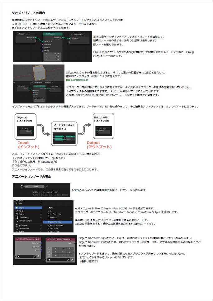 アニメーションノードを使ってみよう -Animation Node Addon 入門- V2.0