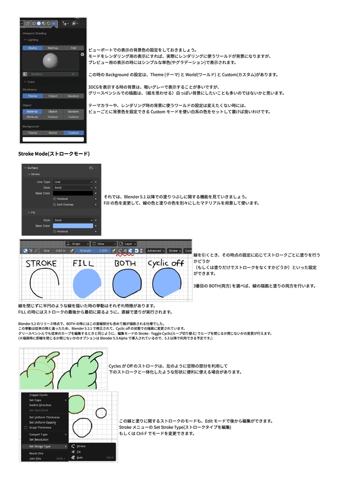 Blender Grease Pencil 解説 -使いどころとモディファイアとビジュアルエフェクトの本- Version 1.8