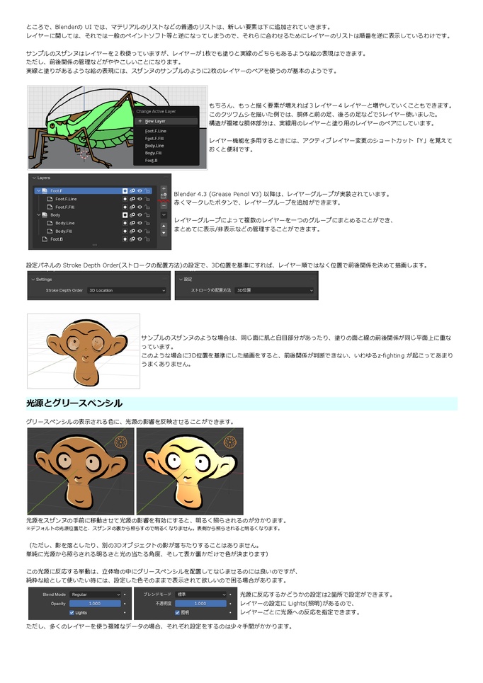 Blender Grease Pencil 解説 -使いどころとモディファイアとビジュアルエフェクトの本- Version 1.7