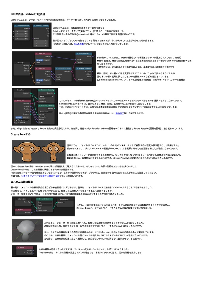 Blender ジオメトリノード 解説&作例集 Vol.5-Geometry Nodes (for Blender 4.3) 第1.2版