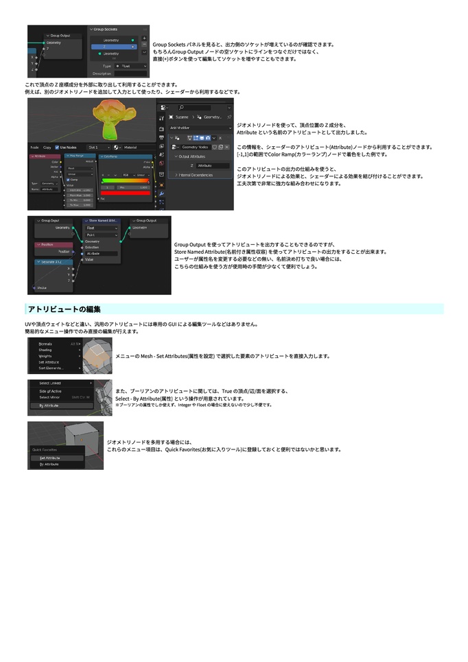 Blender ジオメトリノード 解説&作例集 Vol.5-Geometry Nodes (for Blender 4.3) 第1.2版