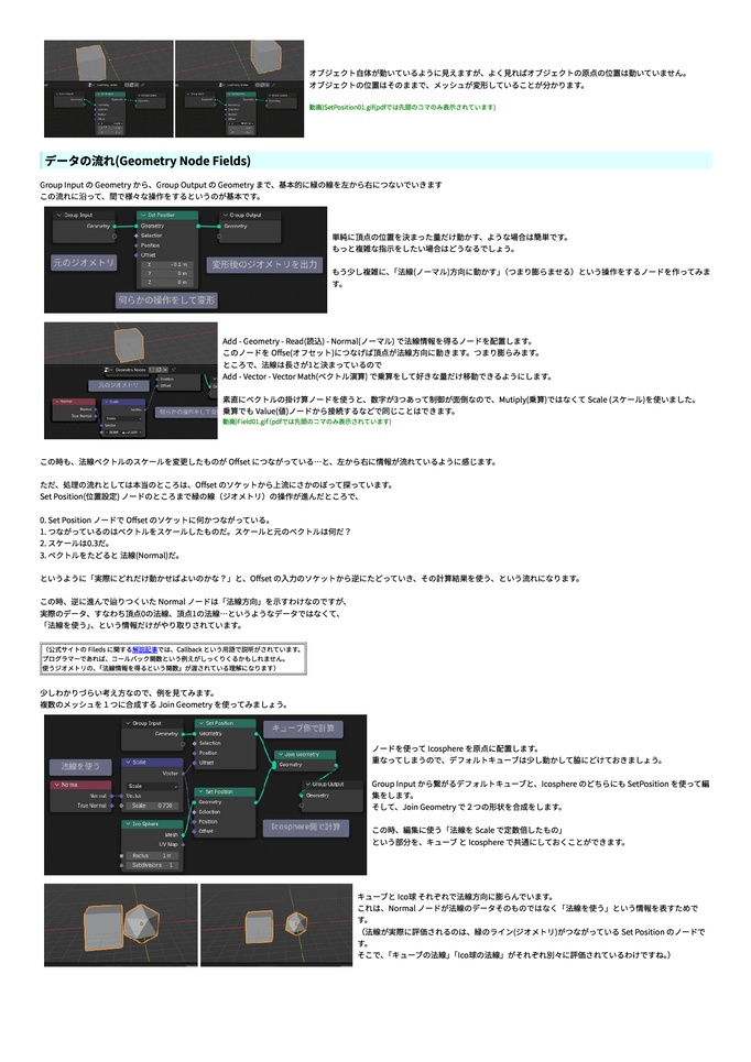 Blender ジオメトリノード 解説&作例集 Vol.5-Geometry Nodes (for Blender 4.3) 第1.2版
