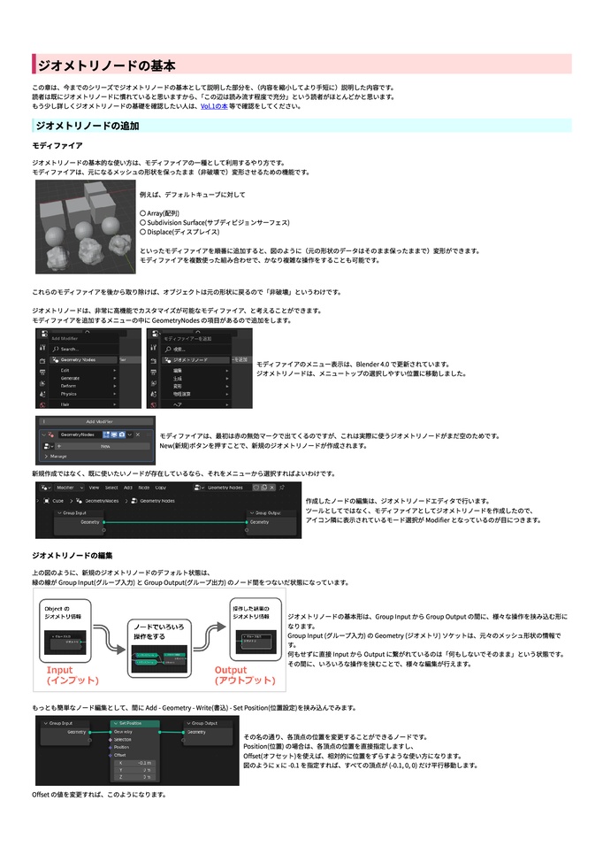 Blender ジオメトリノード 解説&作例集 Vol.5-Geometry Nodes (for Blender 4.3) 第1.2版