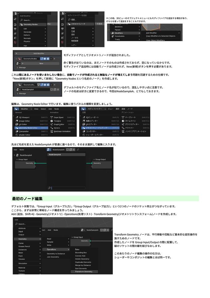 Blender ジオメトリノードの書 上巻