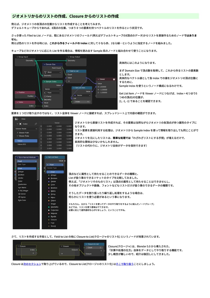 Blender ジオメトリノードの書 下巻