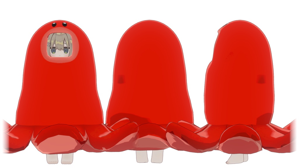 【VRC想定】タコさんウインナーのきぐるみ【みみのこ・まめふれんず対応】