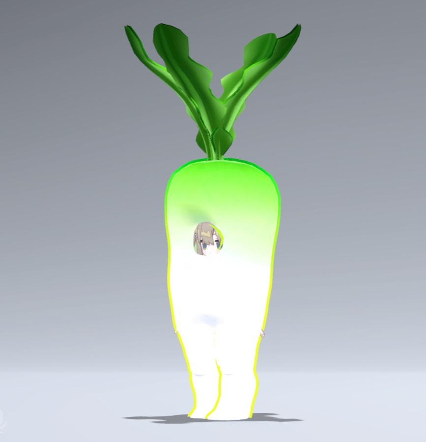 【VRC想定】二股大根のきぐるみ【まめふれんず対応】