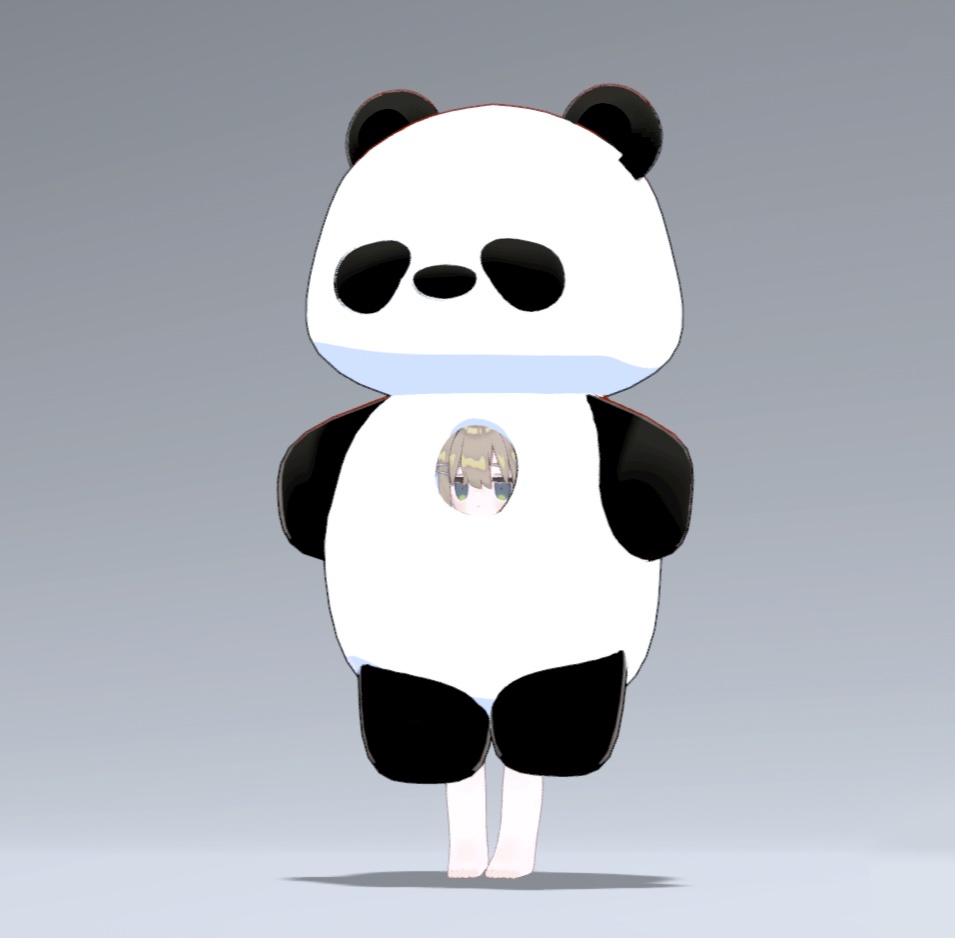【VRC想定】ぽてぽてパンダのきぐるみ【まめふれんず対応】