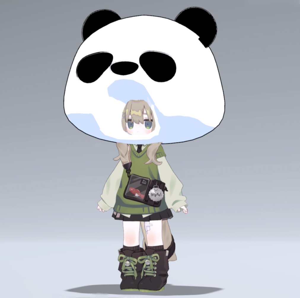 【VRC想定】ぽてぽてパンダヘッド