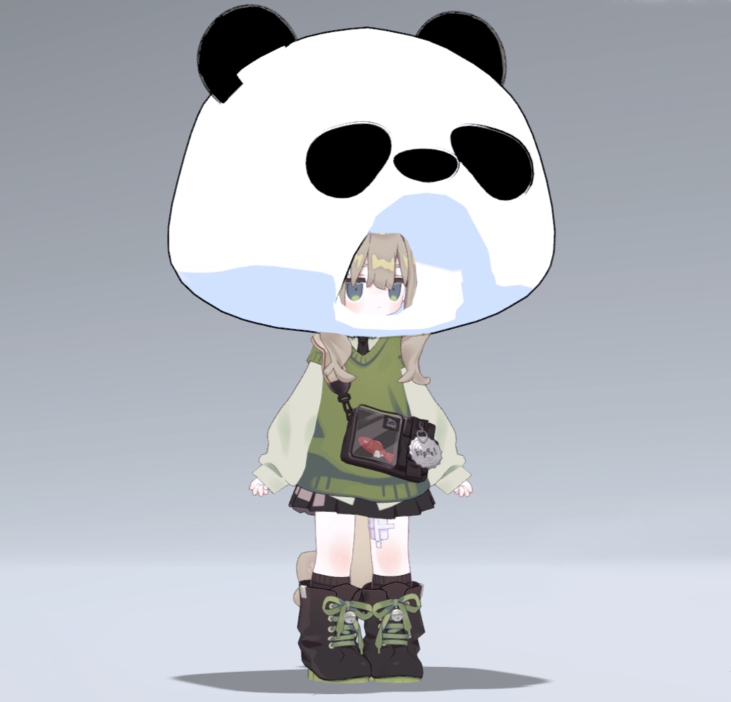 【VRC想定】ぽてぽてパンダヘッド