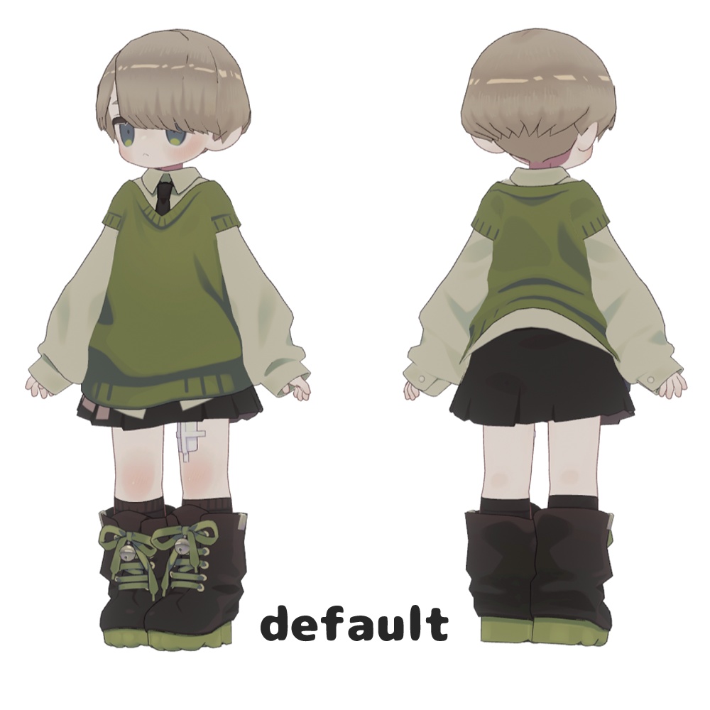 【VRC想定】ツーブロマッシュ【キプフェル】