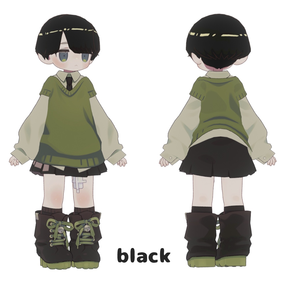 【VRC想定】ツーブロマッシュ【キプフェル】