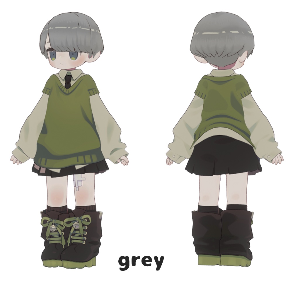 【VRC想定】ツーブロマッシュ【キプフェル】