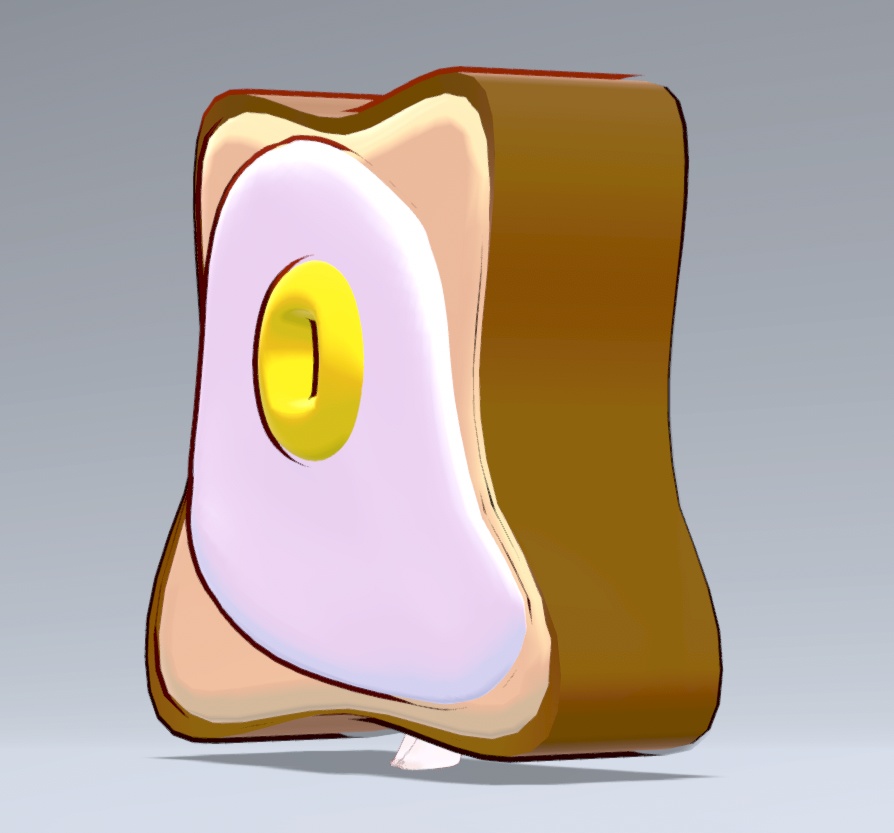 【VRC想定】目玉焼きトーストのきぐるみ【まめふれんず対応】