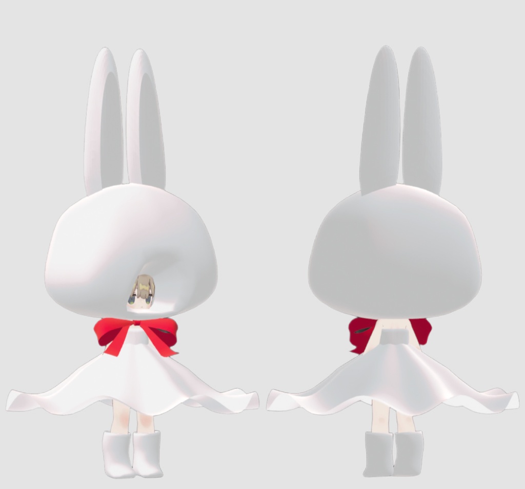 【VRC想定】うさてるてるセット【まめふれんず対応】