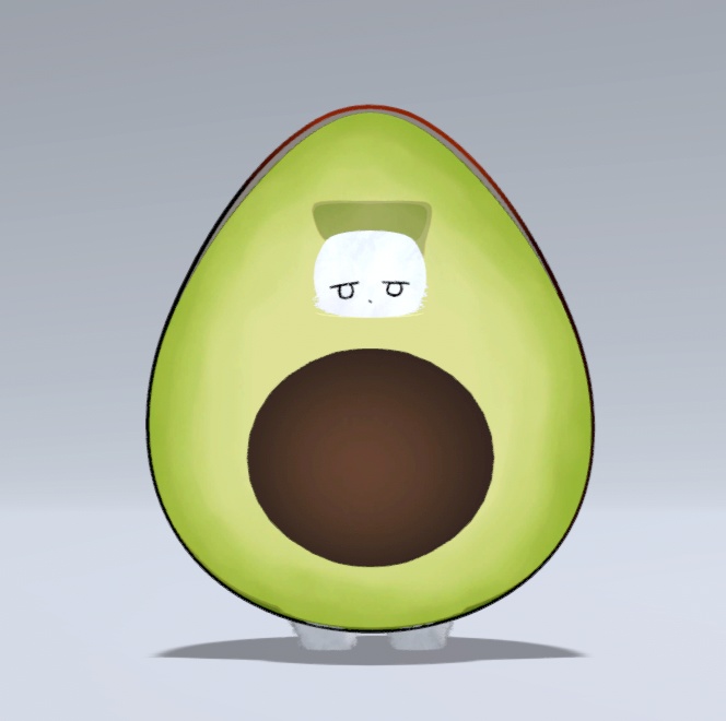 【VRC想定】アボカドのきぐるみ【4アバター対応】